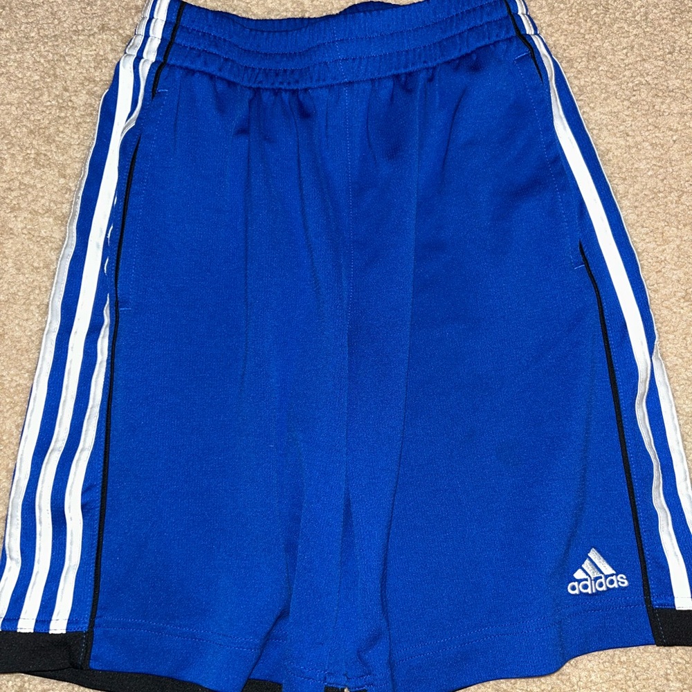 Adidas Boys Royal Blue Athletic Shorts